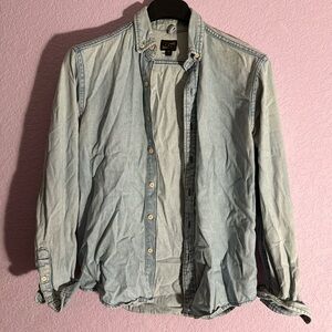 Denim Chambray Button Down Shirt